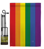 Rainbow - Support Inspirational Vertical Impressions Decorative Flags HG115100 Made In USA