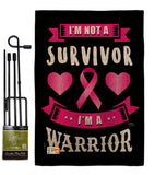 I'm A Pink Warrior - Support Inspirational Vertical Impressions Decorative Flags HG115140 Made In USA