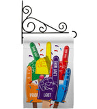 #1 Love Wins - Support Inspirational Vertical Impressions Decorative Flags HG115157 Made In USA