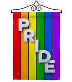 Rainbow Pride - Support Inspirational Vertical Impressions Decorative Flags HG115177 Made In USA