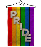 Rainbow Pride - Support Inspirational Vertical Impressions Decorative Flags HG115177 Made In USA