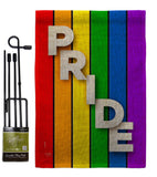 Rainbow Pride - Support Inspirational Vertical Impressions Decorative Flags HG115177 Made In USA