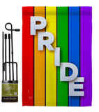 Rainbow Pride - Support Inspirational Vertical Impressions Decorative Flags HG115177 Made In USA