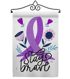 Stay Brave - Support Inspirational Vertical Impressions Decorative Flags HG115205 Made In USA