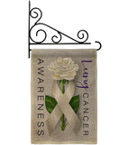 Lung Cancer Awareness - Support Inspirational Vertical Impressions Decorative Flags HG115207 Made In USA