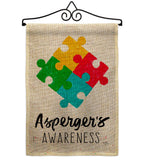 Asperger's Awarness - Support Inspirational Vertical Impressions Decorative Flags HG115213 Made In USA