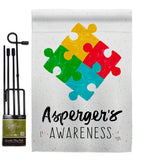 Asperger's Awarness - Support Inspirational Vertical Impressions Decorative Flags HG115213 Made In USA