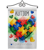 Support Autism Day - Support Inspirational Vertical Impressions Decorative Flags HG115221 Made In USA