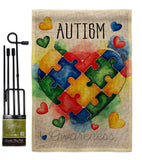 Support Autism Day - Support Inspirational Vertical Impressions Decorative Flags HG115221 Made In USA