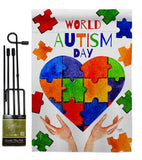 Autism Day - Support Inspirational Vertical Impressions Decorative Flags HG115232 Made In USA