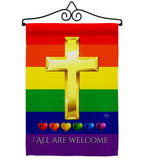 All Are Welcome - Support Inspirational Vertical Impressions Decorative Flags HG115248 Made In USA