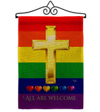 All Are Welcome - Support Inspirational Vertical Impressions Decorative Flags HG115248 Made In USA