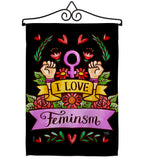 Love Feminsm - Support Inspirational Vertical Impressions Decorative Flags HG115250 Made In USA