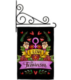 Love Feminsm - Support Inspirational Vertical Impressions Decorative Flags HG115250 Made In USA