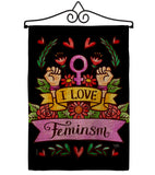 Love Feminsm - Support Inspirational Vertical Impressions Decorative Flags HG115250 Made In USA