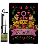 Love Feminsm - Support Inspirational Vertical Impressions Decorative Flags HG115250 Made In USA