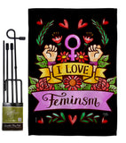 Love Feminsm - Support Inspirational Vertical Impressions Decorative Flags HG115250 Made In USA