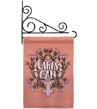 Girl Can - Support Inspirational Vertical Impressions Decorative Flags HG115251 Made In USA