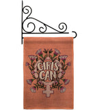 Girl Can - Support Inspirational Vertical Impressions Decorative Flags HG115251 Made In USA