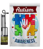 Hope for Autism Awareness - Support Inspirational Vertical Impressions Decorative Flags HG137047 Made In USA