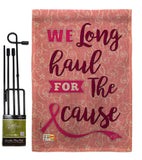 Pink Ribbon - Support Inspirational Vertical Impressions Decorative Flags HG137064 Made In USA
