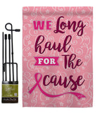 Pink Ribbon - Support Inspirational Vertical Impressions Decorative Flags HG137064 Made In USA