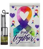 World Cancer Day - Support Inspirational Vertical Impressions Decorative Flags HG137405 Made In USA