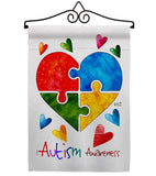 Autism Love - Support Inspirational Vertical Impressions Decorative Flags HG137487 Made In USA