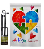 Autism Love - Support Inspirational Vertical Impressions Decorative Flags HG137487 Made In USA