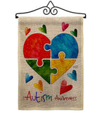 Autism Love - Support Inspirational Vertical Impressions Decorative Flags HG137487 Made In USA