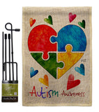 Autism Love - Support Inspirational Vertical Impressions Decorative Flags HG137487 Made In USA