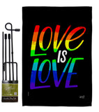 Love Is Love - Support Inspirational Vertical Impressions Decorative Flags HG137520 Made In USA