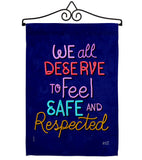 Deserve Respected - Support Inspirational Vertical Impressions Decorative Flags HG137532 Made In USA