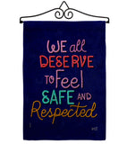 Deserve Respected - Support Inspirational Vertical Impressions Decorative Flags HG137532 Made In USA