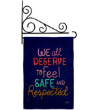 Deserve Respected - Support Inspirational Vertical Impressions Decorative Flags HG137532 Made In USA