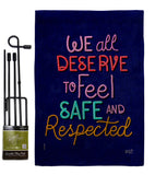 Deserve Respected - Support Inspirational Vertical Impressions Decorative Flags HG137532 Made In USA