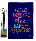 Deserve Respected - Support Inspirational Vertical Impressions Decorative Flags HG137532 Made In USA