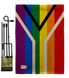 Gay Flag of South Africa - Support Inspirational Vertical Impressions Decorative Flags HG148007 Made In USA