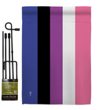Genderfluidity Pride - Support Inspirational Vertical Impressions Decorative Flags HG148008 Made In USA