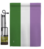 Genderqueer pride - Support Inspirational Vertical Impressions Decorative Flags HG148009 Made In USA