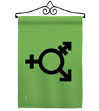 Israeli transgender and genderqueer - Support Inspirational Vertical Impressions Decorative Flags HG148011 Made In USA