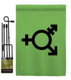 Israeli transgender and genderqueer - Support Inspirational Vertical Impressions Decorative Flags HG148011 Made In USA