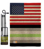 US Agender Pride - Support Inspirational Vertical Impressions Decorative Flags HG148026 Made In USA