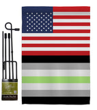 US Agender Pride - Support Inspirational Vertical Impressions Decorative Flags HG148026 Made In USA