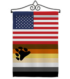 US Bear Brotherhood - Support Inspirational Vertical Impressions Decorative Flags HG148029 Made In USA