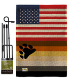 US Bear Brotherhood - Support Inspirational Vertical Impressions Decorative Flags HG148029 Made In USA