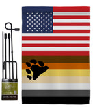 US Bear Brotherhood - Support Inspirational Vertical Impressions Decorative Flags HG148029 Made In USA
