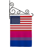 US Bisexual - Support Inspirational Vertical Impressions Decorative Flags HG148030 Made In USA