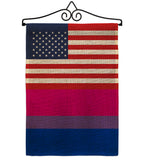 US Bisexual - Support Inspirational Vertical Impressions Decorative Flags HG148030 Made In USA