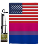 US Bisexual - Support Inspirational Vertical Impressions Decorative Flags HG148030 Made In USA